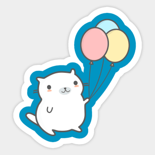 Cute Balloon Cat T-Shirt Sticker